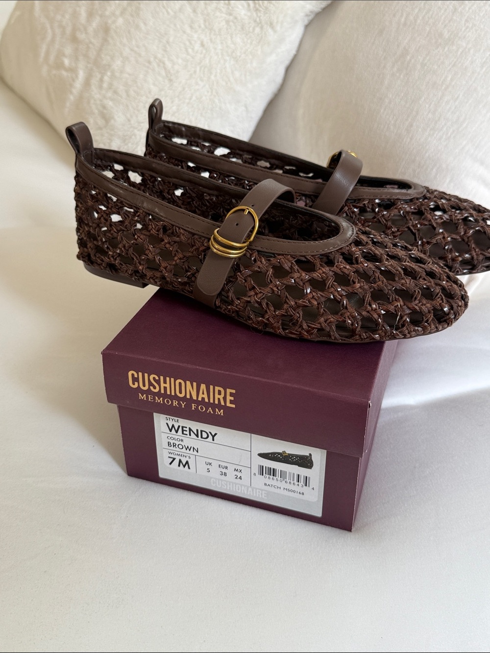 Cushionaire Brown Woven Mary Jane Flats - Picture 5 of 5